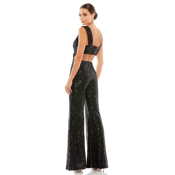 Ieena for Mac Duggal 26691 NWT Cutout Back Sequin Jumpsuit - Picture 3 of 9